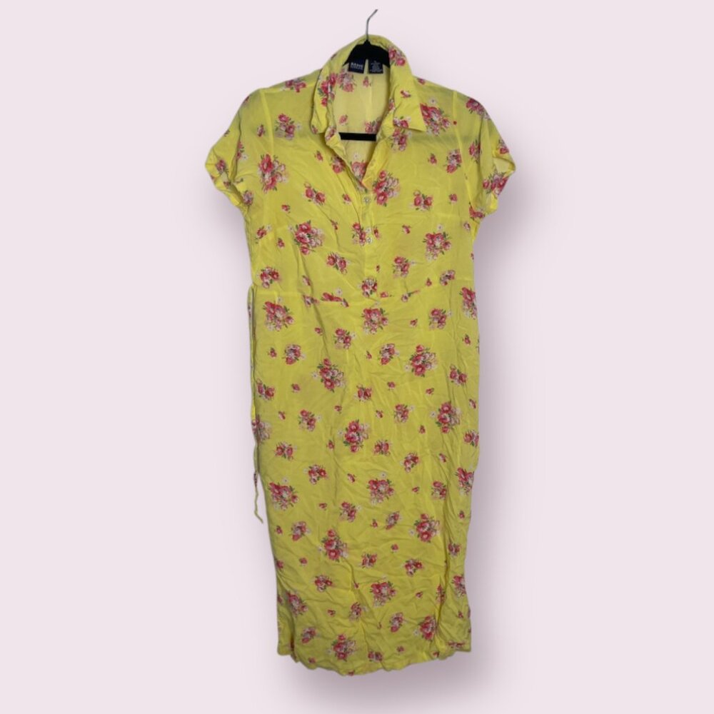 Vintage Tie Back Floral Flower Picnic Summer Vaca Girly Coquette Cottage Dress
